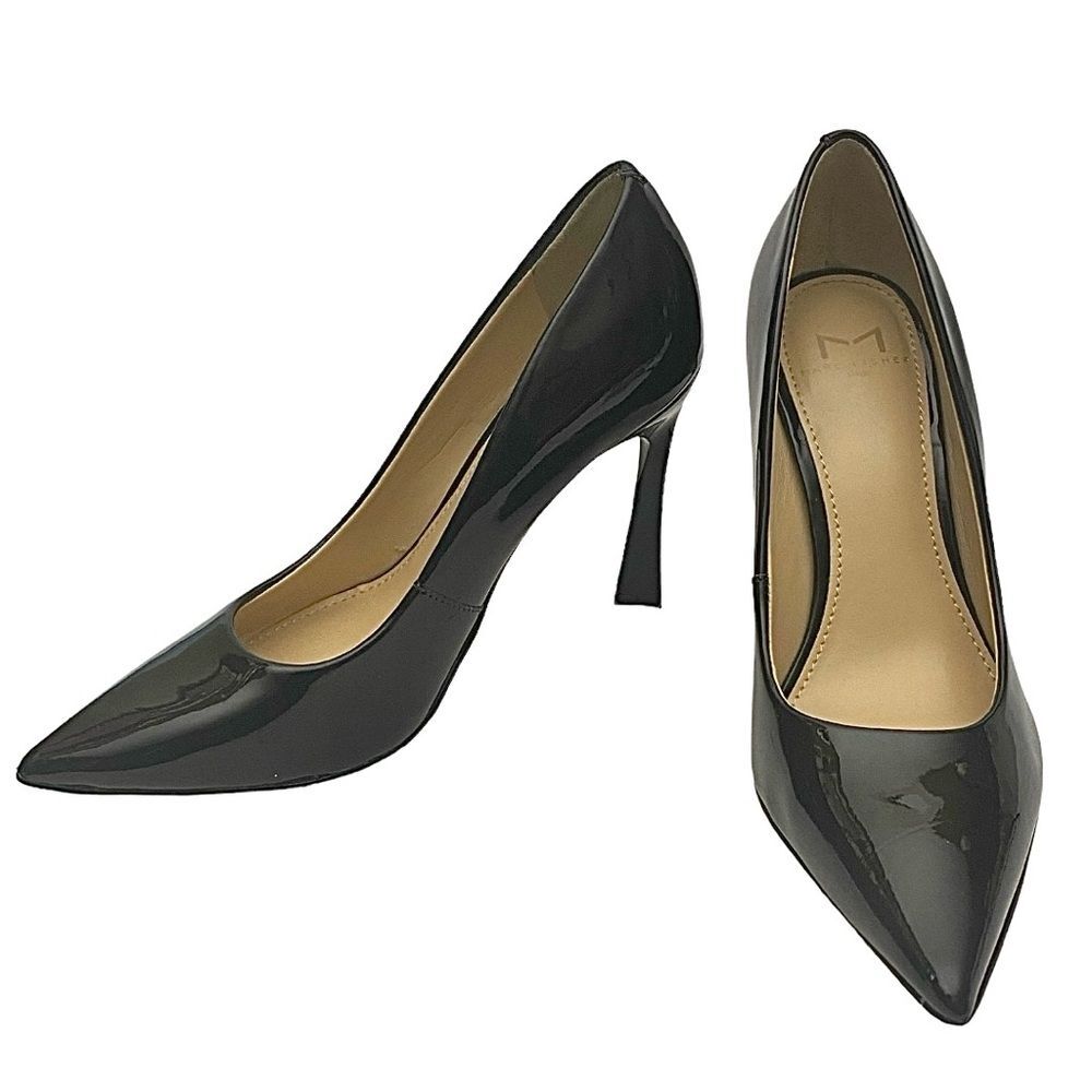 Marc Fisher LTD SASSIE Women’s 5.5M Black Leather Pointed Toe Stiletto Pumps - Picture 6 of 13